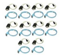 Hklshyd 10X Câble Réseau RJ45 Câble SéRie Rj45 vers DB9 et RS232 vers USB (2 en 1) CAT5 Câble de Console LAN