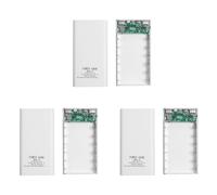 Hklshyd 3X 18650 Batterie Power Bank Box 5V 2.1A LCD Display 20000MAh Power Board pour 6X18650 Batterie DIY Powerbank Case (Blanc)