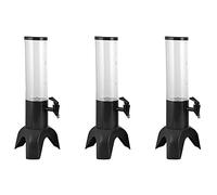 Hklshyd 3X Tour de Distribution de Bière 1.5L Easy Clean Intégré avec Tube de Glace et Lumière LED Distributeur de Tour de Boisson Transparent Noir