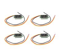Hklshyd 4X Mini Voltmètre Numérique Dc 0-100V Tensiomètre À Panneau 3-Numérique avec 3 Fils Rouge