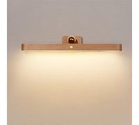 HKLY Applique Murale Bois LED Dimmable Avec Interrupteur Tactile Et Batterie Lampe Murale Sans Fil Rechargeable USB Magnétique Veilleuse 360° Rotatif Lampe De Mur Pour Chambre A Coucher Cuisine