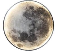 HKLY LED Applique Murale Lune avec Télécommande, Lampe Murale Intérieur Moderne Dimmable Lampe de Chevet Ronde Acrylique Éclairage Mural pour Chambre Salon Couloir Escalier Veilleuse Lune (24cm)