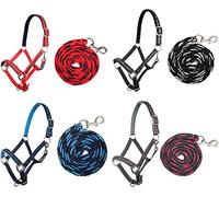 HKM 10025 Set de Licol avec étoilé et Tricot Mousqueton Pony Shetty VB WB