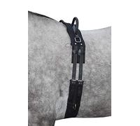 HKM 12701 Sangle de Longe en Toile avec Double poignée Fixe pour Poney Noir