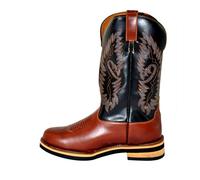 HKM 4526 Softy Cow Bottes de Cowboy Western Cowboy en Cuir véritable Marron 45