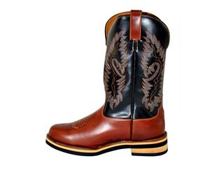 HKM 4526 Softy Cow Bottes de Cowboy Western Cowboy en Cuir véritable Marron 45