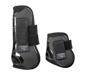 HKM 91991291.0621 Genua Lot de 4 guêtres de Saut et Capuchons Blanc/Noir