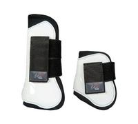 HKM 91991291.0643 Genua Lot de 4 guêtres à Sauter et Capuchons pour guêtres à Sauter Blanc/Noir
