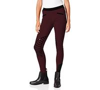 HKM 9228 Starlight Legging d'équitation en Silicone pour Fille Bordeaux/Noir Taille 36