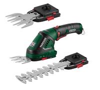 HKM Akku Technik Parkside PGSA 4 Ciseaux à gazon et arbustes Alimenté par pile,sans fil avec poignée souple rotative Chargeur USB,Vert