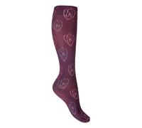 HKM Amelie Chevaux Chaussettes, Bordeaux, 46 Mixte