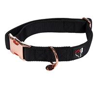 HKM ANAM Cara Nylon Collier pour Chien Noir/Or Rose S/M