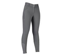 HKM Ari Mid Rise Fond 1/1 en Silicone Culotte d'équitation pour Femme Gris 48
