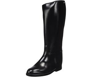 HKM Bottes d'équitation pour Adulte - Courtes et Larges - avec empiècement élastique - Noir - 9100 - Taille 35