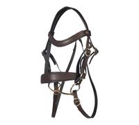 HKM Bridon Hobby Horsing Basic pour Enfants Brown One Size | Bride anglaise, comprenant rênes et mors, réglable individuellement, frontal interchangeable