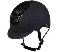HKM Brillant Casques d'équitation Mixte-Adulte, 9191 Noir/Noir, 53-55 cm