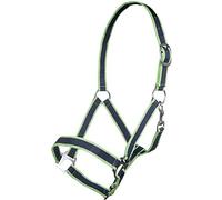 HKM Budapest Licol pour Poney Bleu Marine/Vert Gazon