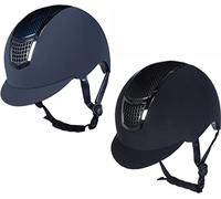 HKM Carbone Professional Casques d'équitation Mixte, Bleu foncé, M