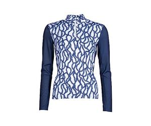 HKM Chain T-Shirt, Blanc/Bleu Marine, XS Mixte