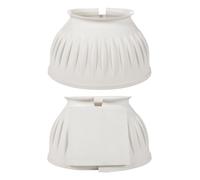 HKM Cloches en caoutchouc, fermeture à scratch, 1 paire Blanc XL