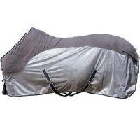 HKM Comfort Couverture anti mouches avec polaire Gris/Naturel/Bleu 115