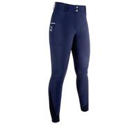 HKM Comfort Style Fond 1/1 en Silicone Culotte d'équitation pour Femme Bleu Foncé 40