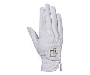HKM Competition 1238 Gants d'équitation Blanc/Rose XL