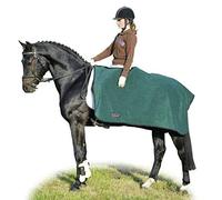 HKM Couvre Reins Polaire avec Velcro Vert/Noir 125 cm
