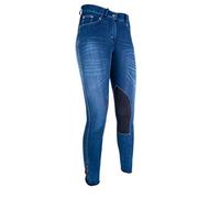 HKM Culottes d'équitation-3070 Bleu Jeans/Bleu foncé 44