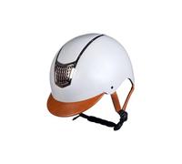 HKM Edinburgh Casque d'équitation Adulte Unisexe, Marron Clair/Noir, L