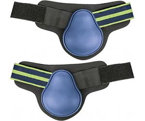 HKM Equestrian 6948 Guêtres et cloches pour sabot Bleu marine/or rose
