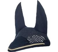 HKM Essentials Bonnet anti mouches Bleu Foncé Cheval