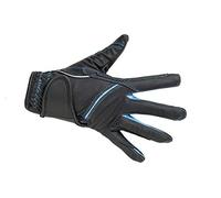 HKM Fashion Gants d'équitation Mixte, Schwarz/Babyblau, M