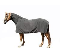 HKM Feel Warm Couverture séchante avec Encolure Noir/Argenté 155 cm