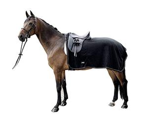 HKM Feel Warm Couvre Reins Polaire Noir/Argenté 115 cm