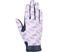 HKM Fleur Gants de Cycliste, Lilas, 6 Mixte Enfant