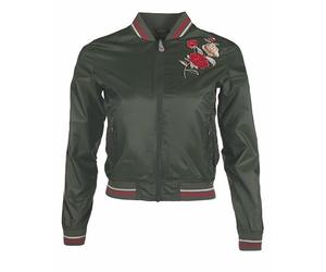 HKM Fleur Style Blouson pour femme Vert Olive XS