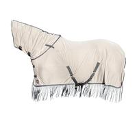 HKM Fringes Style c.amovible Couverture anti mouches Argenté/Gris 115