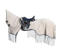 HKM Fringes Style,c.amovible Couverture anti mouches Argenté/Gris 165
