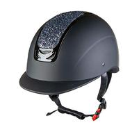HKM Glamour Casque d'équitation Noir/Gris argenté