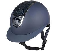 HKM Glamour Shield Casques d'équitation Mixte-Adulte, 9171 Noir/argenté, 53-55 cm
