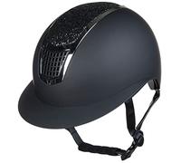 HKM Glamour Shield Casques d'équitation Mixte-Adulte, 9171 Noir/argenté, 59-61 cm