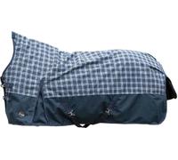HKM Glasgow Couverture highneck 1200D, 300g Bleu Foncé/Carreaux 165