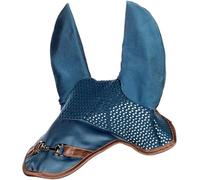 HKM Golden Bit Bonnet anti mouches Bleu Gris Cheval