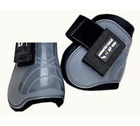 HKM Guêtres et protèges boulets, set de 4 Gris/Noir Pur-sang/Cheval
