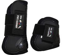 HKM Jeu de 4 Équipement Cheval Noir/Noir Taille