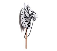 HKM Hobby Horse Maya - Cheval de bataille marron, mors amovible & longue crinière, manche en bois de 40 cm - pour le dressage et le parcours