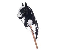 HKM Hobby Horse Cheval de bataille – Jouet, bridon inclus – Noir/Blanc Taille unique