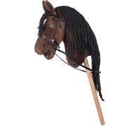 HKM Hobby Horse marron 137502400 - Cheval d'arçon pour enfants à partir de 3 ans avec fourrure douce et bridon amovible
