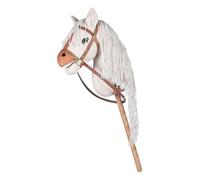 HKM Hobby Horse Mini cheval de bataille en peluche douce avec mors amovible (beige/marron)